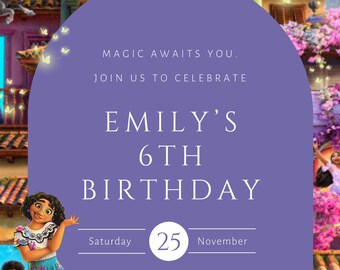 Encanto Einladung, Digitale Einladung, Sofort Download, Maribel/Encanto Geburtstag