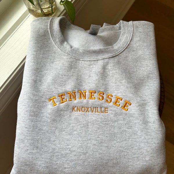 Knoxville Tennessee Embroidered Sweatshirt | Trendy College Apparel | UT Fan Crewneck | Vols | College Game Day | Volunteers | Big Orange
