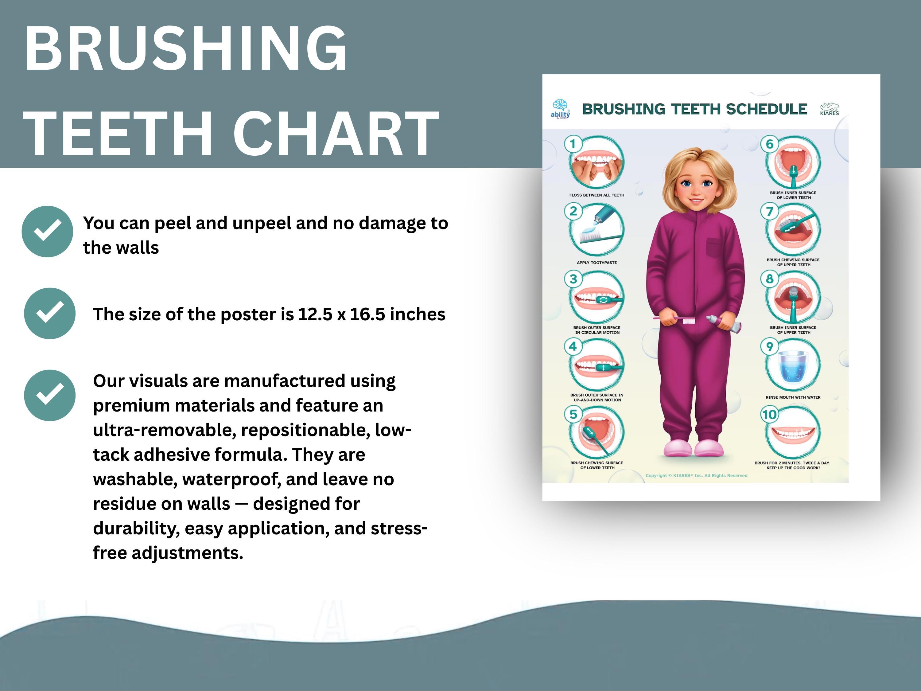Brushing Teeth Routine Poster: Visual Aid for Autism & ADHD - OT ...
