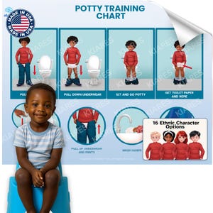Potty Training Chart for Toddlers: Visual Aid for Autism & ADHD