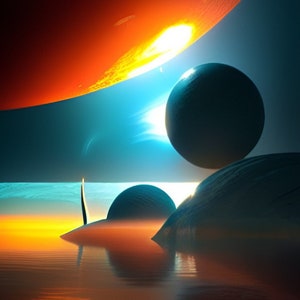 Sci-fi Alien planet