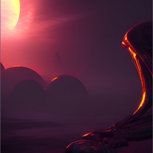 Sci-fi Alien plenet