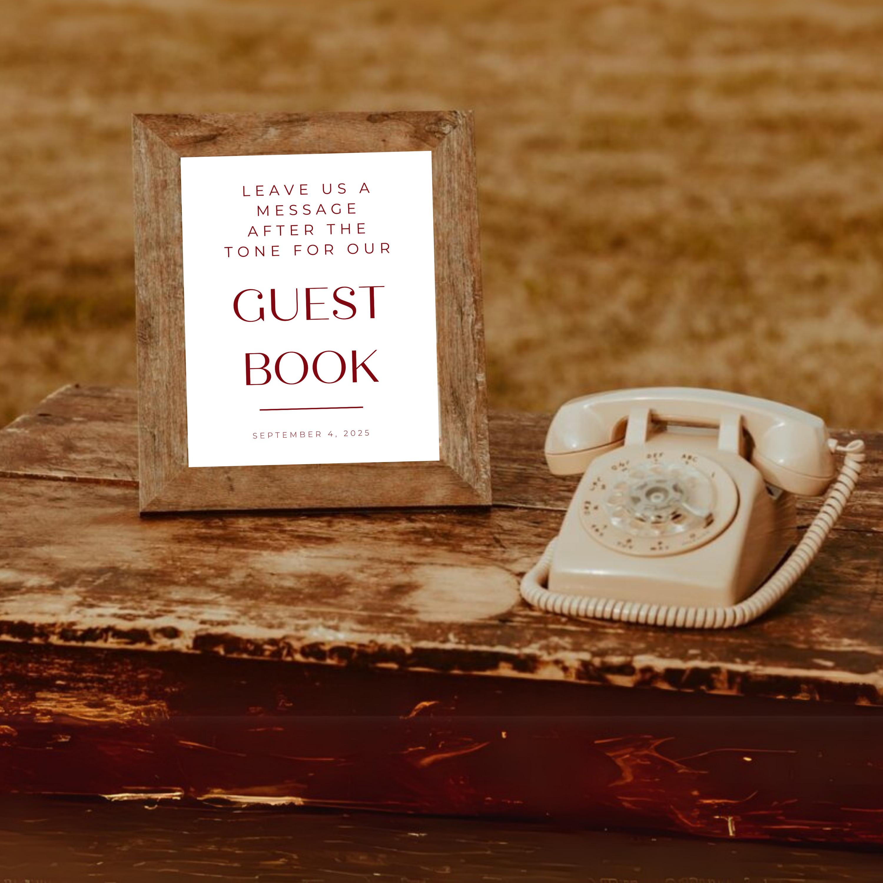 Phone Wedding Guest Book Sign
