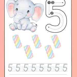 10 Printable Animated Trace the Numbers 0 to 9 Sheets - Etsy Israel