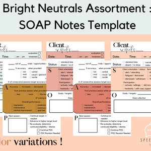 SOAP notes template // therapist paperwork template // therapy organization // clinical documentation template // note taking form // SLP,OT