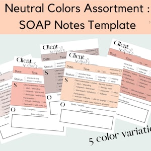SOAP notes template // therapist documentation template // SLP, OT // progress note template // documentation template // note taking form