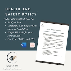 Health and Safety Policy Template | Human Resources | HR Tools and Templates