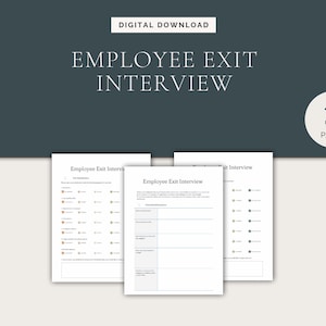 Employee Exit Questionnaire | Employee Engagement Assessment | Multiple Choice Survey| HR Tools and Templates