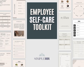 Employee Self-Care Plan Template | Printable Wellness Planner | Mental Health & Stress Management Toolkit | Work-Life Balance |