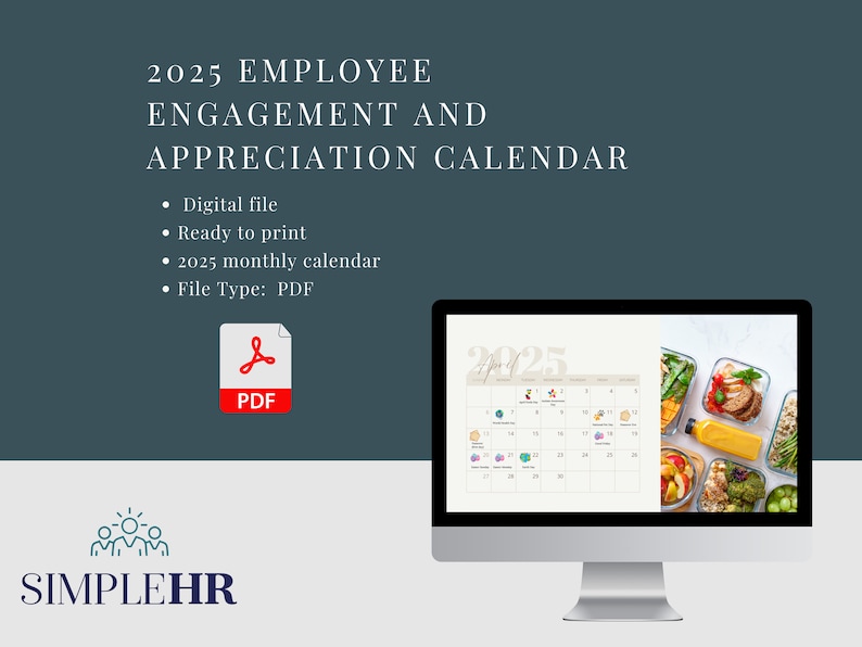 Employee Appreciation and Engagement 2025 Calendar Engage & Appreciate A Year of Employee