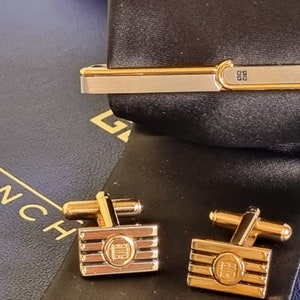 Authentic Givenchy cufflinks, Tie clip set gift boxed