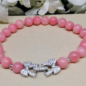 Rhodochrosite Bracelet, Gemstone Bracelet, Gemstone Jewelry, Natural stone Rhodochrosite beaded Bracelet, Custom size, Gift for her