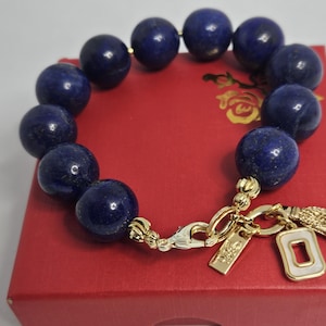 Lapis Lazuli Bracelet, Gemstone Bracelet,  Chunky Bracelet. Artisan Bracelet, Statement Lapis Lazuli Bracelet, Gift for her