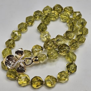 Luxus Grün Peridot Halskette, hochwertige Peridot Perlen Halskette, Statement Edelstein Halskette, Natursteine Peridot Halskette
