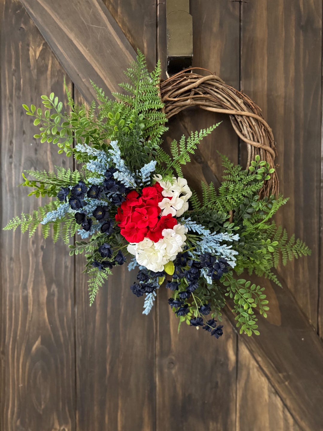 American Flag Wreath, Patriotic Floral Decor, 4th of July Wreath - Etsy