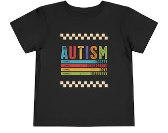 Autism Awareness Toddler Tee, Inclusive Kids Shirt, Retro Design