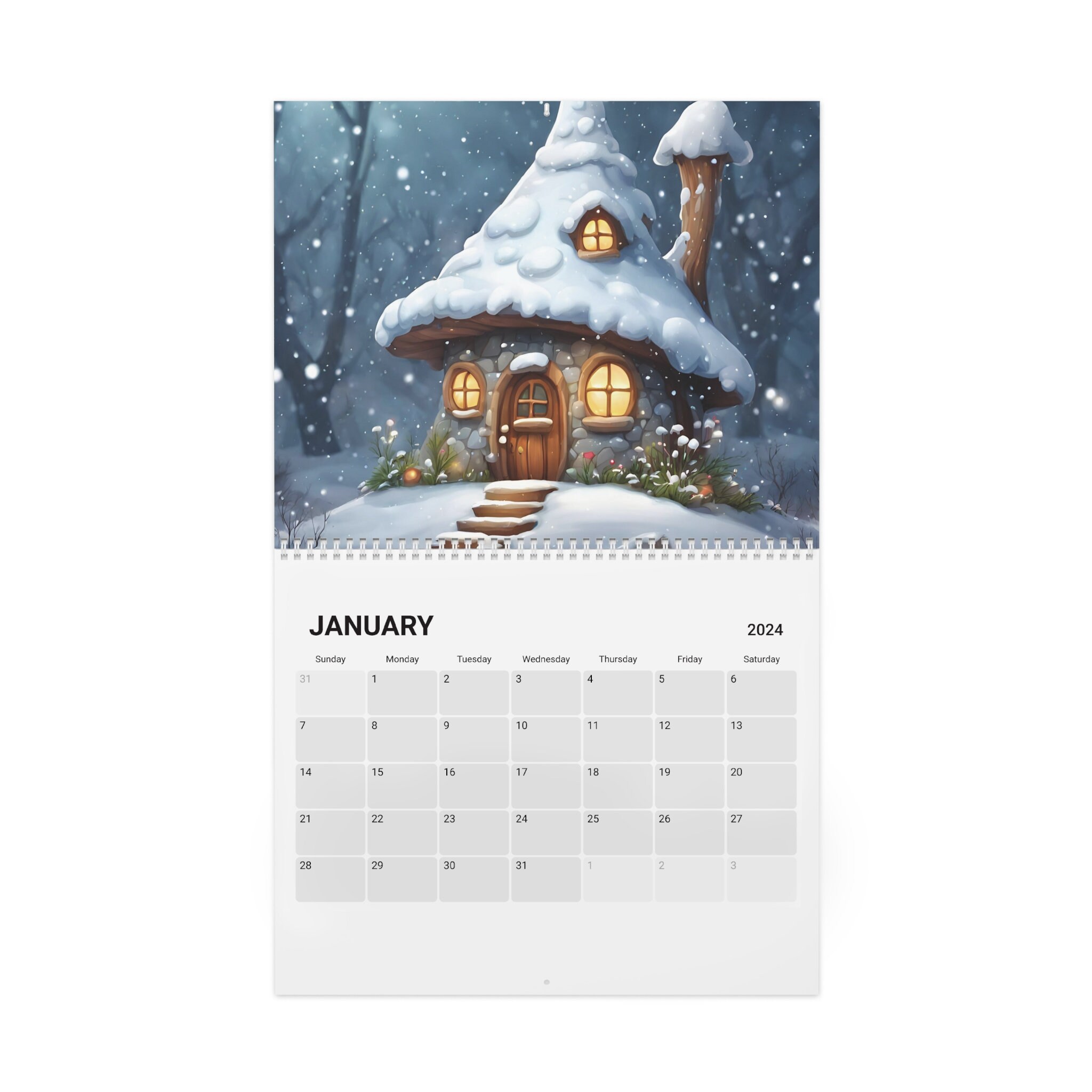 Magical Fairy Houses Calendar (2024) Cute Fairy Houses for 2024