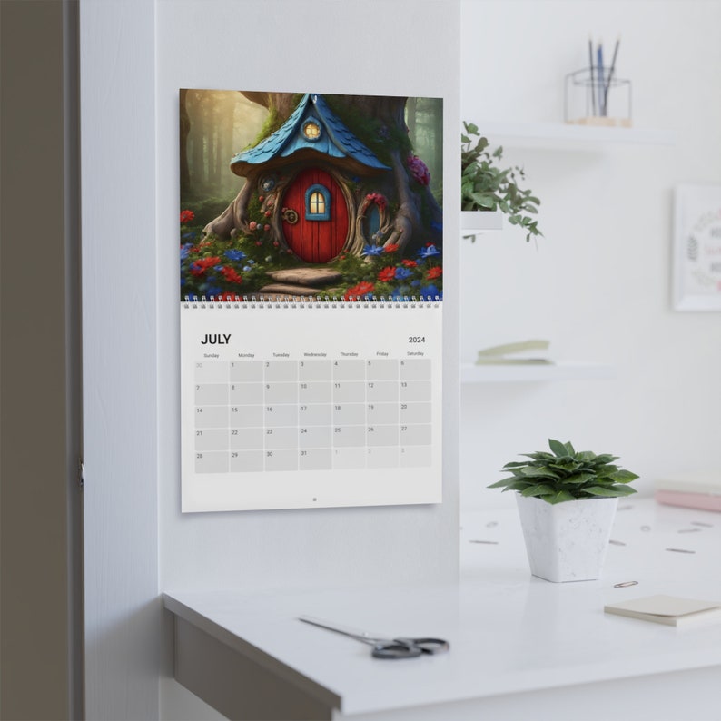 Magical Fairy Houses Calendar 2024 Cute Fairy Houses for 2024 Calendar