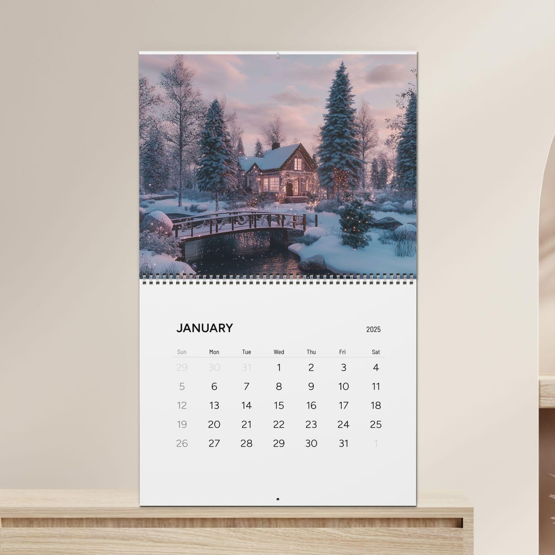 Cottagecore Wall Calendar 2025, Home Decor, Rustic Calendar, Gift for ...