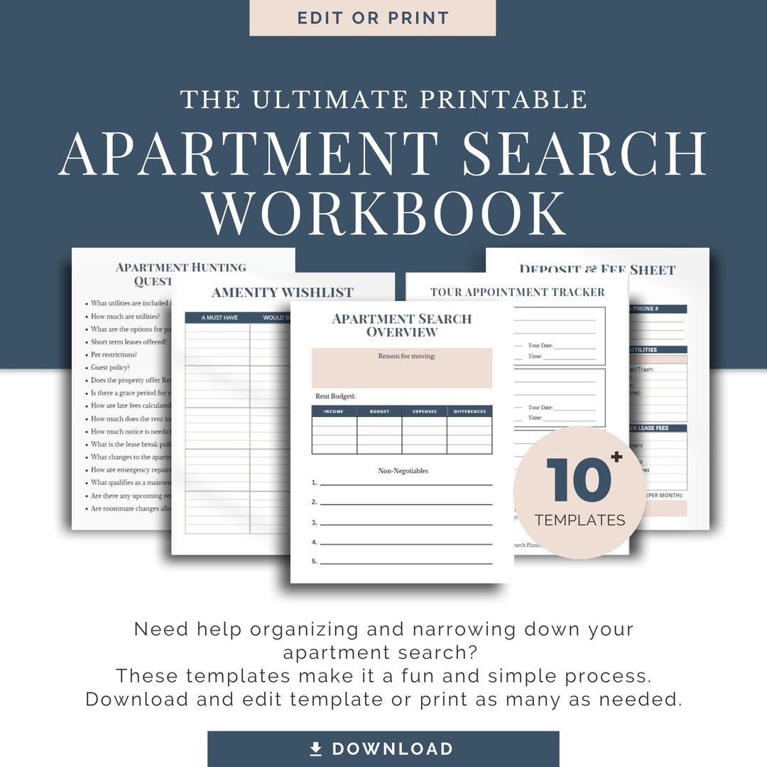Apartment Hunting Checklist Apartment Hunting Questions Etsy