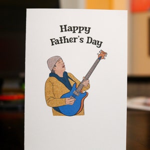 Happy Fathers Day/ Guitar/ Greeting Card With Self Seal Envelope ...