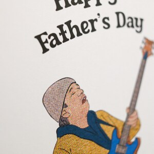 Happy Fathers Day/ Guitar/ Greeting Card With Self Seal Envelope ...