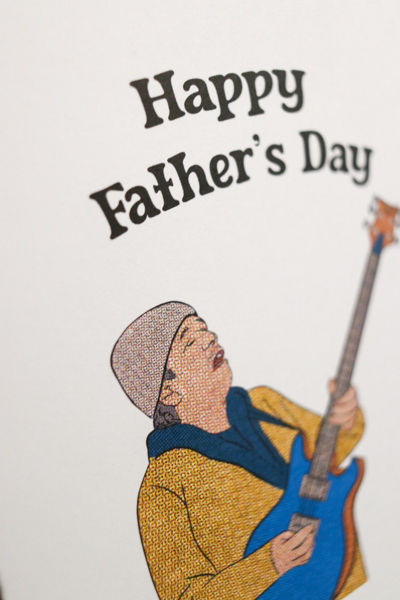 Happy Fathers Day/ Guitar/ Greeting Card With Self Seal Envelope ...