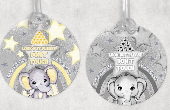 Handmade Baby Pram Charm – "Don't Touch" Keepsake Tag For Stroller Or Car Seat