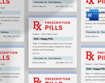 Prescription bottle label template microsoft word