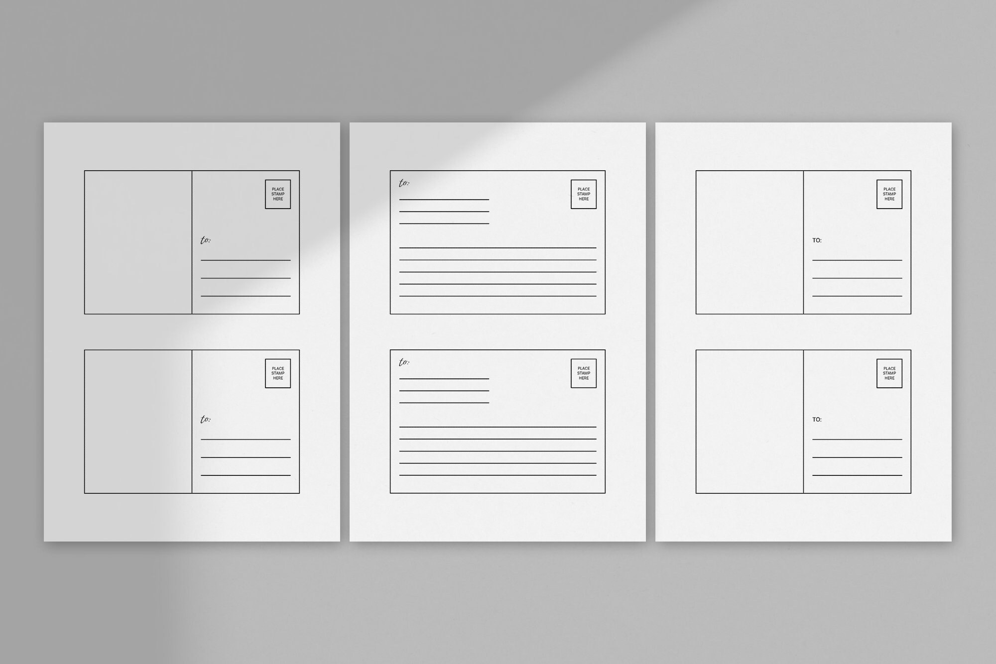 Blank Postcard Template PDF 10 Design Blank Postcard PDF - Etsy