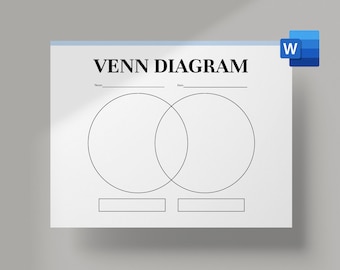 Buy Venn Diagram Template Editable Microsoft Word Template Online in India  - Etsy