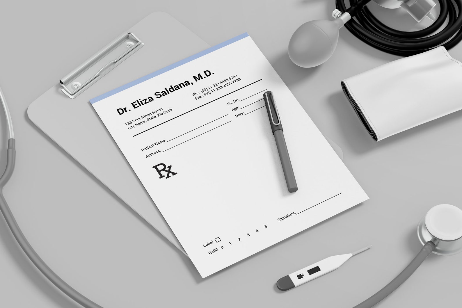 Prescription Pad Template Microsoft Word Template Rx Etsy