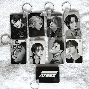 ATEEZ Keychains, black and white ATINY, ATZ kpop