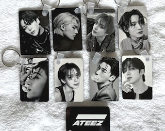 ATEEZ Keychains, black and white ATINY, ATZ kpop