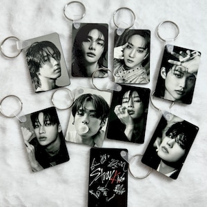 STRAY KIDS Keychains, black and white SKZ, Stay, kpop