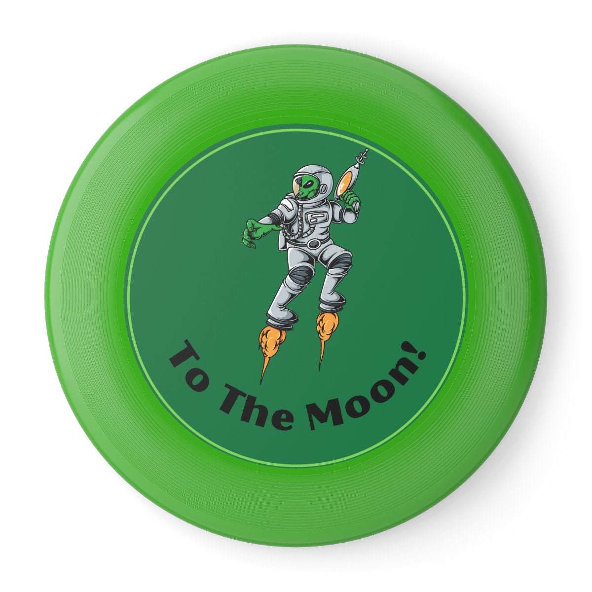 Alien Blast Off -- To The Moon!  Real Frisbee by Wham-O  --- Five Colors Red, Blue, White, Green, or Black to Choose From