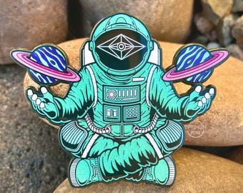 SLANDER astronaut enamel pin | EDM pin | hat pin