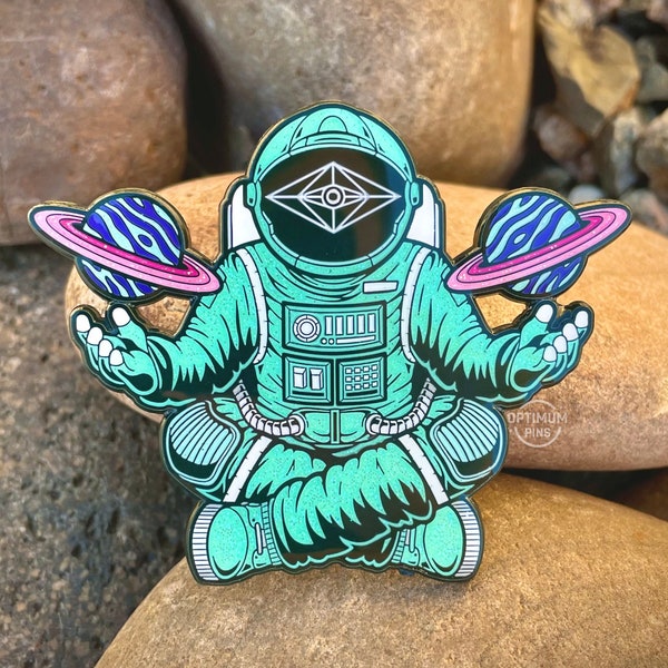 SLANDER astronaut enamel pin | EDM pin | hat pin