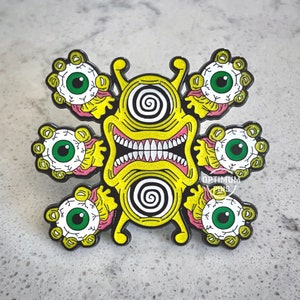 Cyclops Alien EDM enamel pin | dubstep music | hat pin | lapel pin