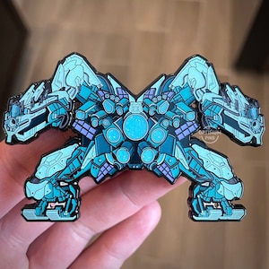 X Roboter Emaille Pin | Erodierstift | Hutnadel