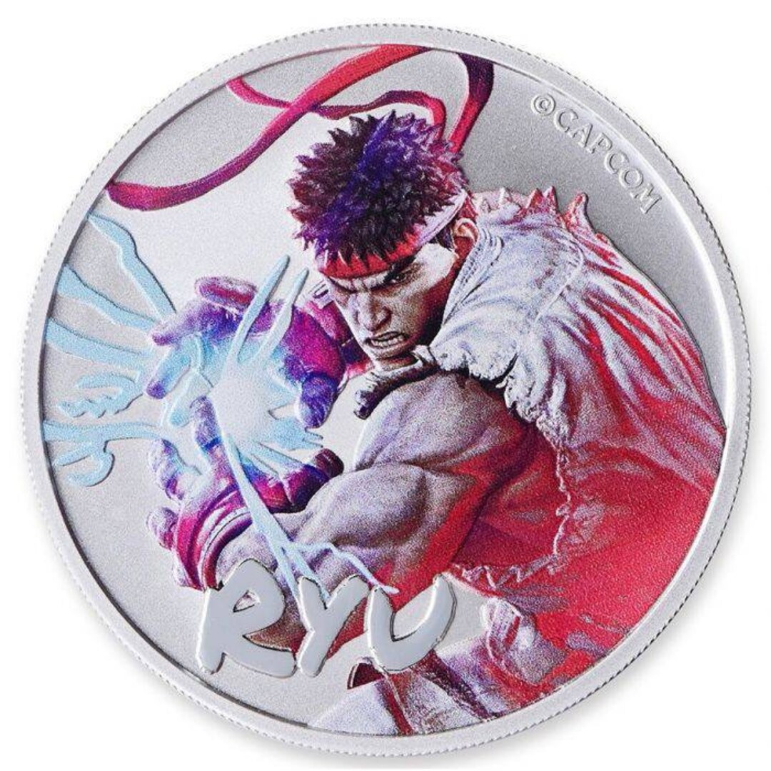 2022 Tuvalu Capcom Street Fighter Ryu 999.9 1oz Silver Colour - Etsy