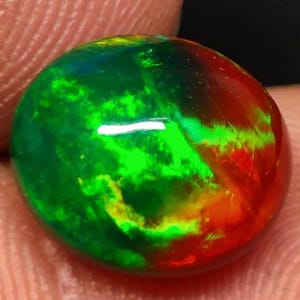 AAA++ Topkwaliteit opaal dubbele kleur opaal cabochon zeer zeldzaam! Opaal edelsteen Multi vuuropaal Afmeting 11 x 10 x 7 mm 3,10 karaat voor het maken van sieraden.