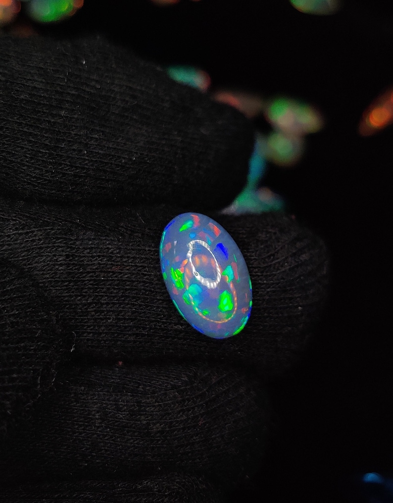 Aaaatop Quality Ethiopian Opal Cabochon Multi Fire Opal Natural Fire ...