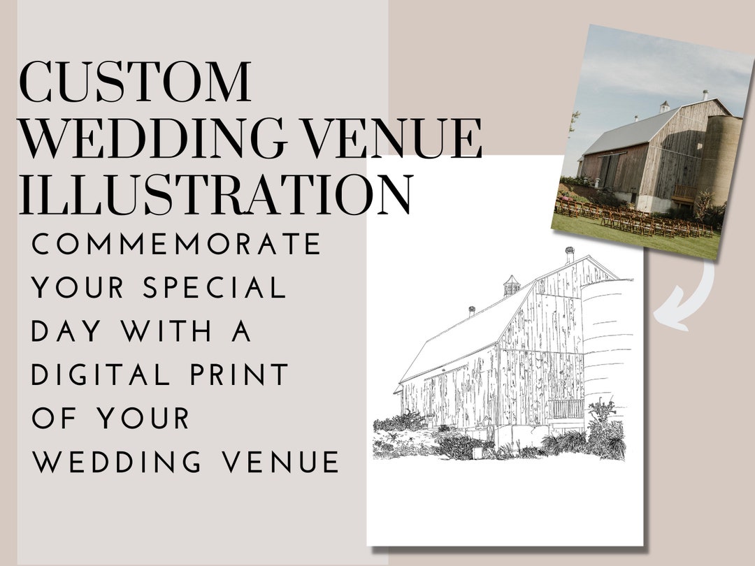 Custom Wedding Venue Illustration - Etsy