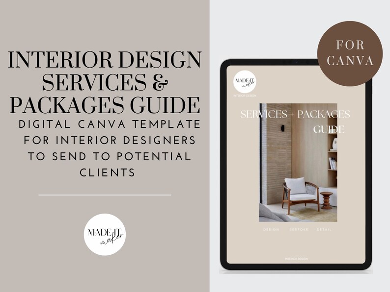 Interior Design Services and Packages Guide Template Welcome Pack - Etsy