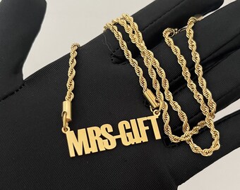  Collar de nombre personalizado colgante personalizado oro para  hombres mujeres niñas : Arte y Manualidades