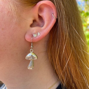 Mushroom Charm Earrings