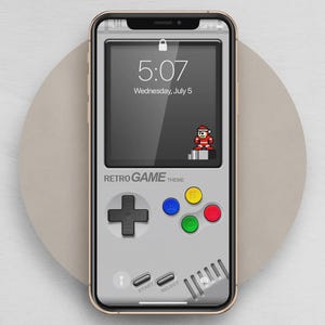 Sfondi HD per cellulari in stile Gameboy / Sfondi per iPhone ispirati alla console di gioco Nintendo / Schermata iniziale del cellulare in 4K con tema di gioco retrò