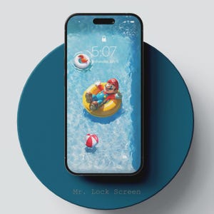 Fondos de pantalla de Super Mario Pool para teléfono / Fondo de pantalla de piscina 3D para teléfono / Fondo estético para Android y iPhone / Fondo de pantalla para teléfono inteligente