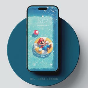 Pool Time Mario Pool Phone Wallpapers | 3D Pool Phone Wallpaper | Android & iPhone Aesthetic Background | Smartphone Wallpaper